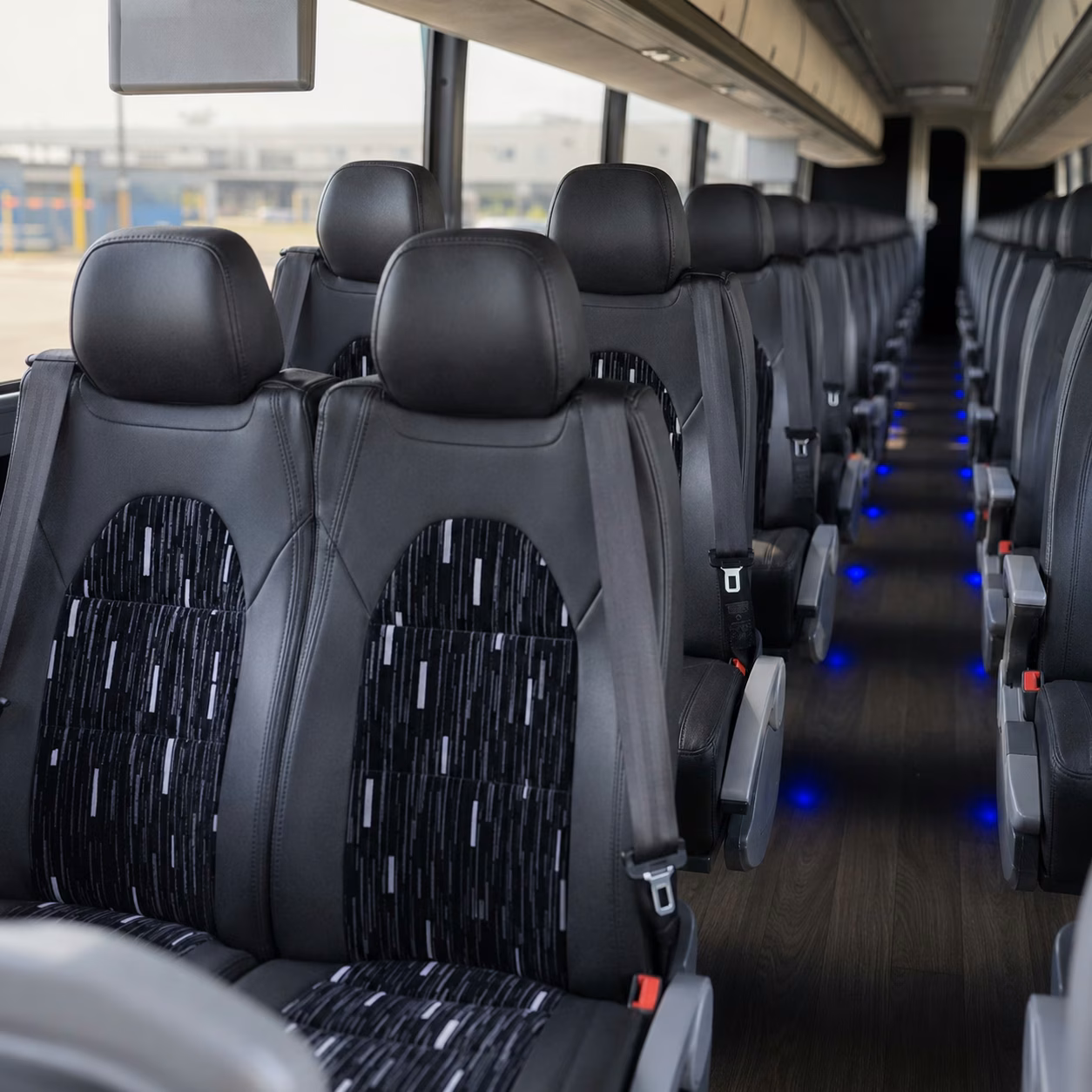 56 passenger charter bus interior