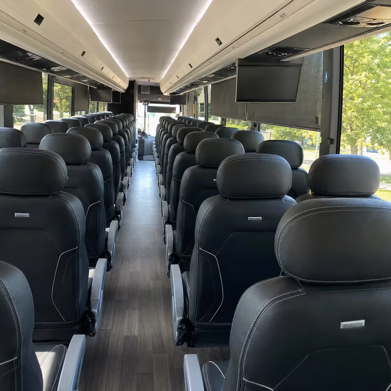 troy charter bus interior